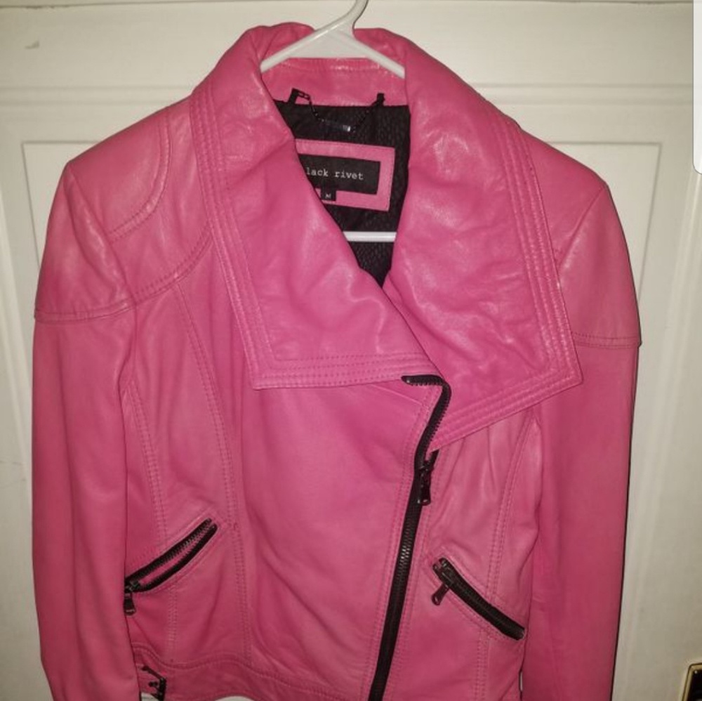 Pink Leather Jacket